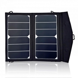 Panel Fotowoltaiczny składany/przenośny ( ładowarka słoneczna ) 7Wx2 USB do telefonów, tabletów, Power Bank, GPS, gry, itp.